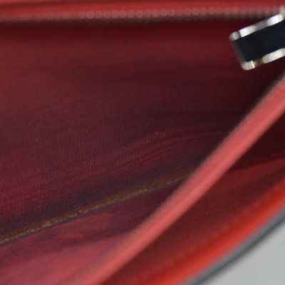 $1490 CHRISTIAN LOUBOUTIN Calfskin Patent Spikes Paloma Clutch Black