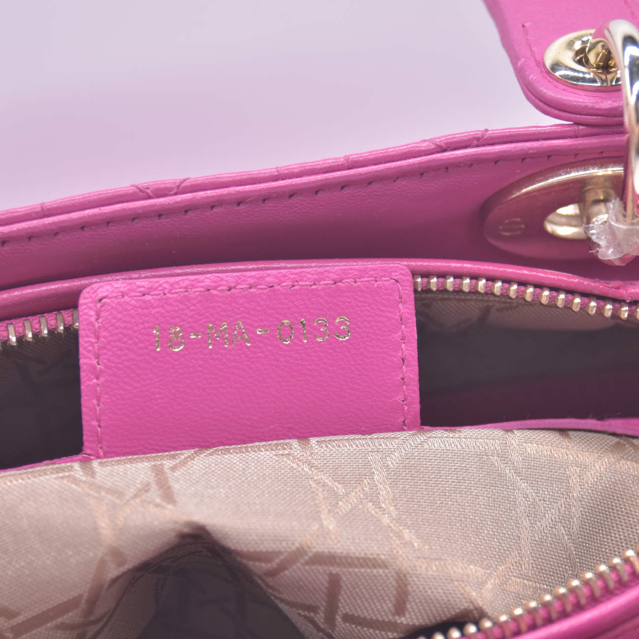 $7000 Damaged Christian Dior Lambskin Cannage Large Lady Dior Fuchsia CONSIGNMENT