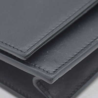 $2100 Saint Laurent Smooth Calfskin Classic Monogram Kate Tassel Chain Wallet Black