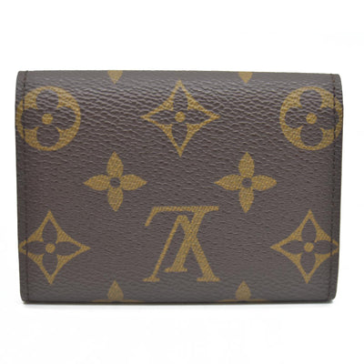 $430 Louis Vuitton Monogram Porte Monnaie Plat Coin Purse Wallet Brown
