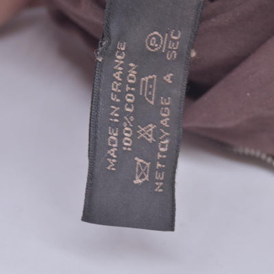 $520 HERMES Cotton Canvas Bolide MM Cosmetic Pouch Brown CONSIGNMENT 10021211