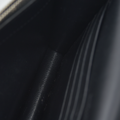 $2100 Saint Laurent Smooth Calfskin Classic Monogram Kate Tassel Chain Wallet Black