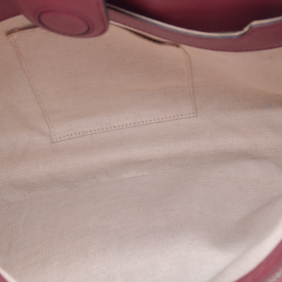$3200 Gucci Bamboo Blooms Shopper Burgundy CONSIGNMENT