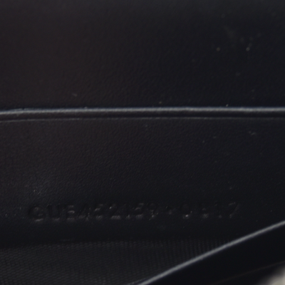 $2100 Saint Laurent Smooth Calfskin Classic Monogram Kate Tassel Chain Wallet Black