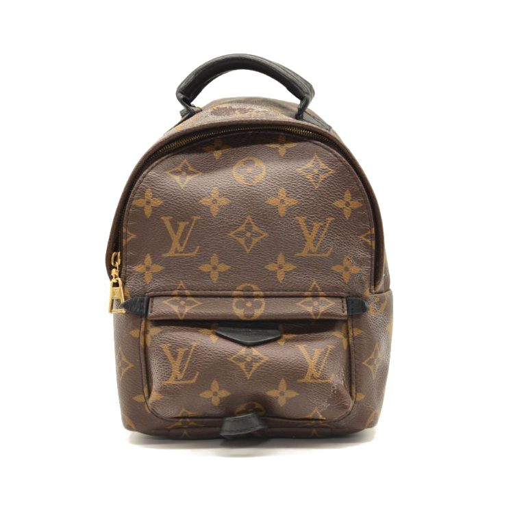 USED $2440 LOUIS VUITTON Monogram Palm Springs Backpack Mini Brown