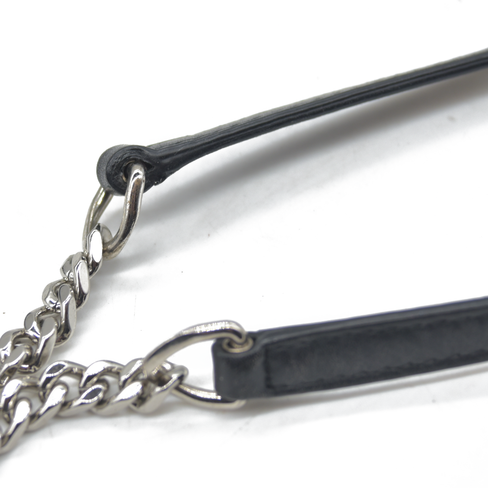 $2100 Saint Laurent Smooth Calfskin Classic Monogram Kate Tassel Chain Wallet Black