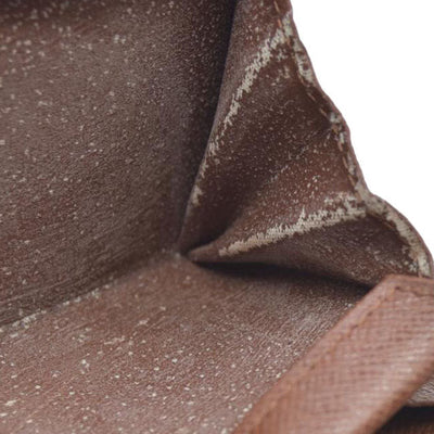 $430 Louis Vuitton Monogram Porte Monnaie Plat Coin Purse Wallet Brown