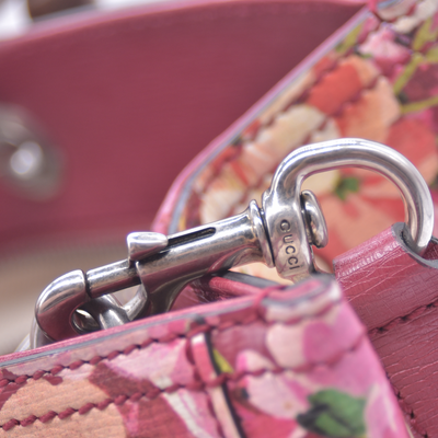 $3200 Gucci Bamboo Blooms Shopper Burgundy CONSIGNMENT