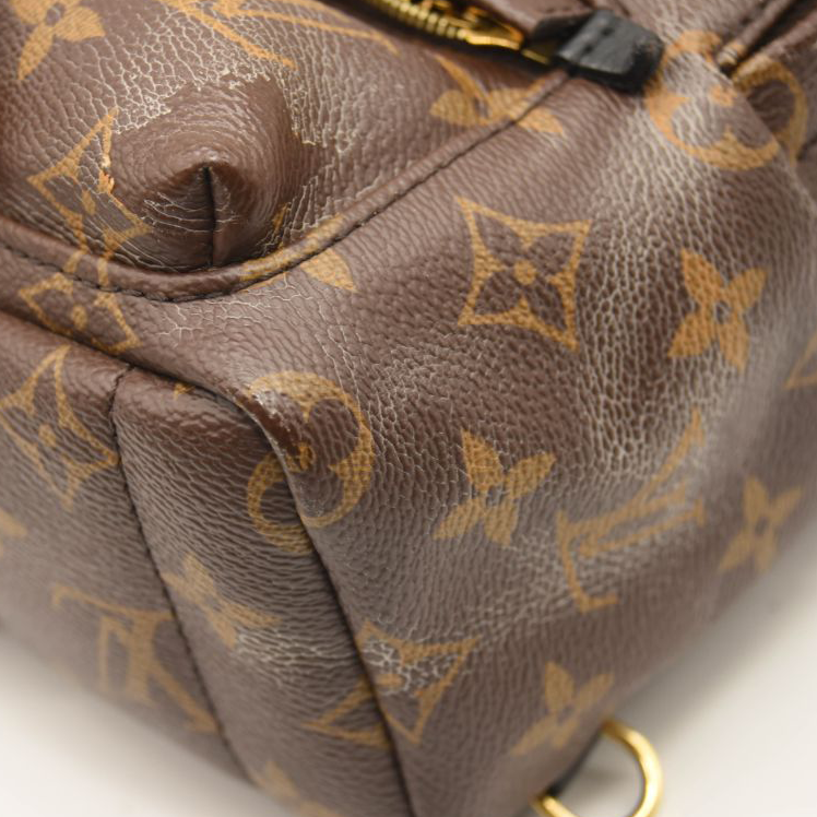 USED $2440 LOUIS VUITTON Monogram Palm Springs Backpack Mini Brown