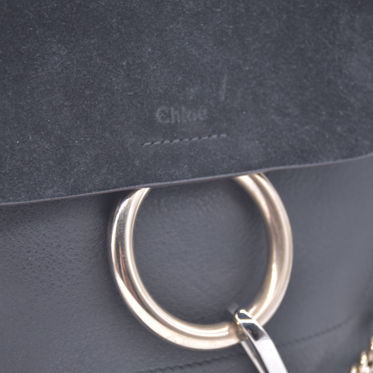 $1990 Chloe Suede Calfskin Medium Faye Backpack Black CONSIGNMENT