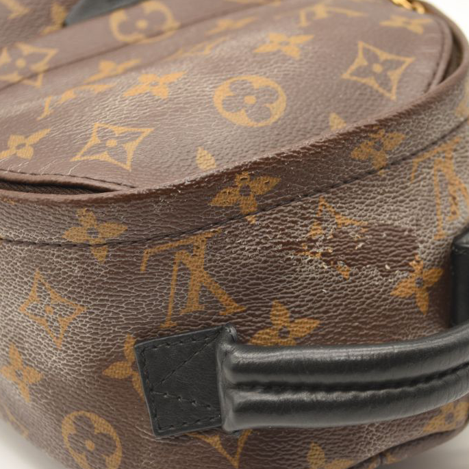 USED $2440 LOUIS VUITTON Monogram Palm Springs Backpack Mini Brown