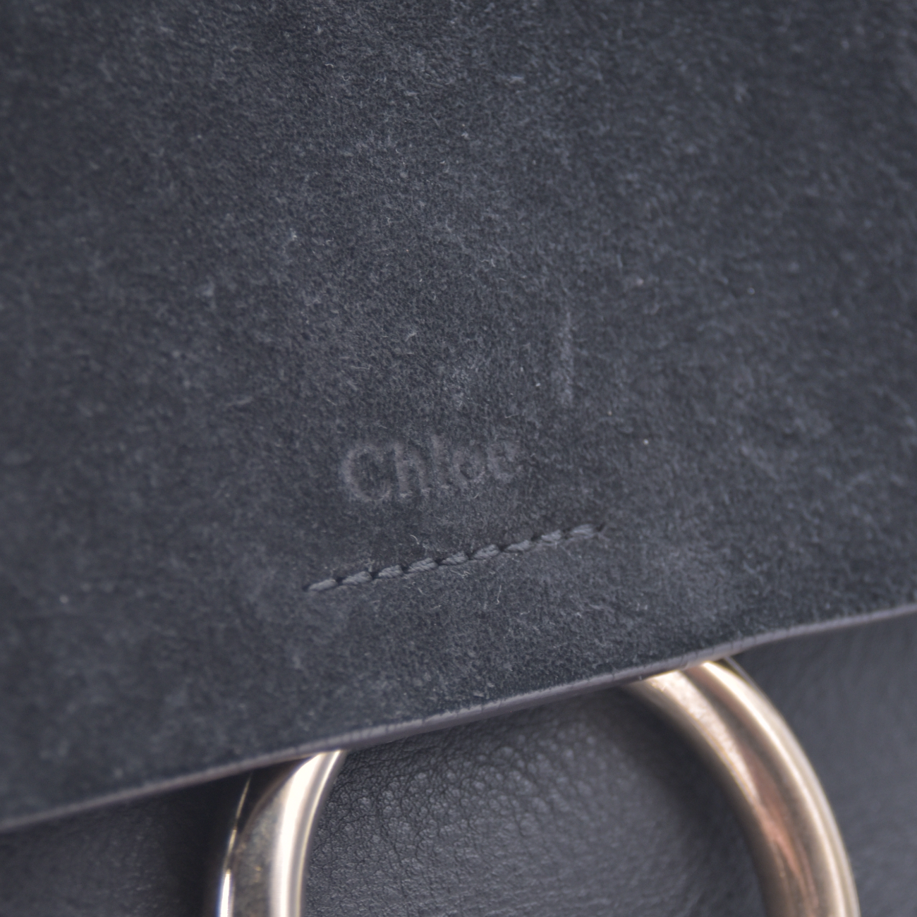 $1990 Chloe Suede Calfskin Medium Faye Backpack Black CONSIGNMENT