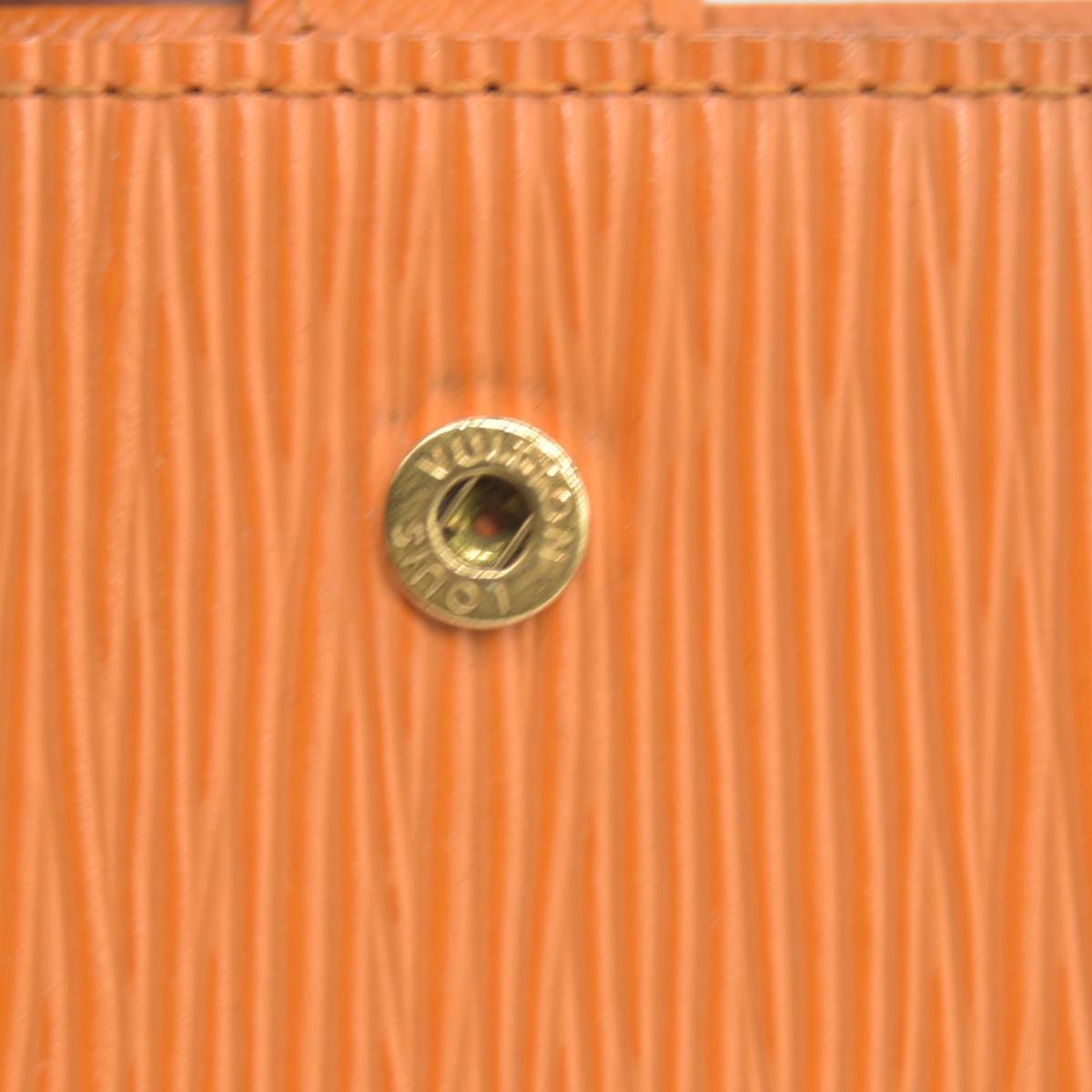$690 LOUIS VUITTON Epi Agenda PM Day Planner Cover Orange Mandarin CONSIGNMENT
