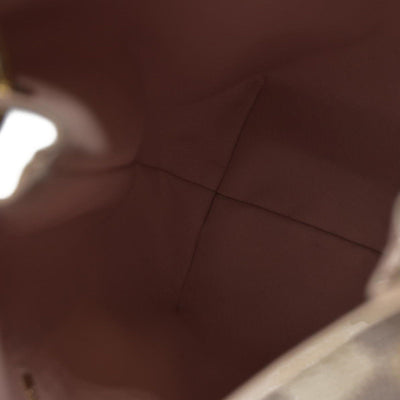 Louis Vuitton Graceful Mm Rose Ballerine White Damier Azur Canvas Tote