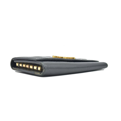 $440 MIU MIU Logo Patent Leather 6 Ring Key Case Black CONSIGNMENT