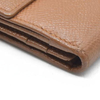 AUCTION $640 BVLGARI Classico Leather Long Bifold Wallet Brown