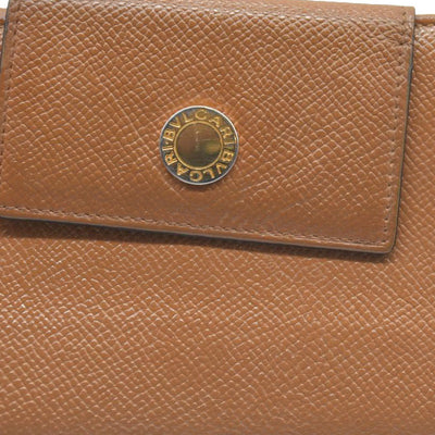 AUCTION $640 BVLGARI Classico Leather Long Bifold Wallet Brown