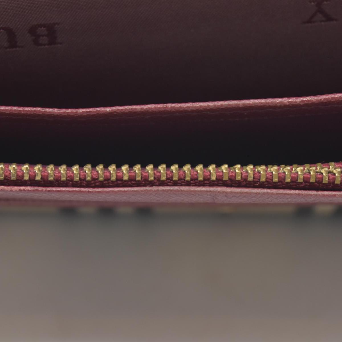 Burberry Beige & Burgundy Canvas Leather Nova Check Long Wallet CONSIGNMENT