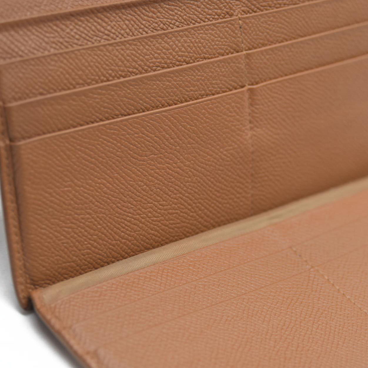 AUCTION $640 BVLGARI Classico Leather Long Bifold Wallet Brown