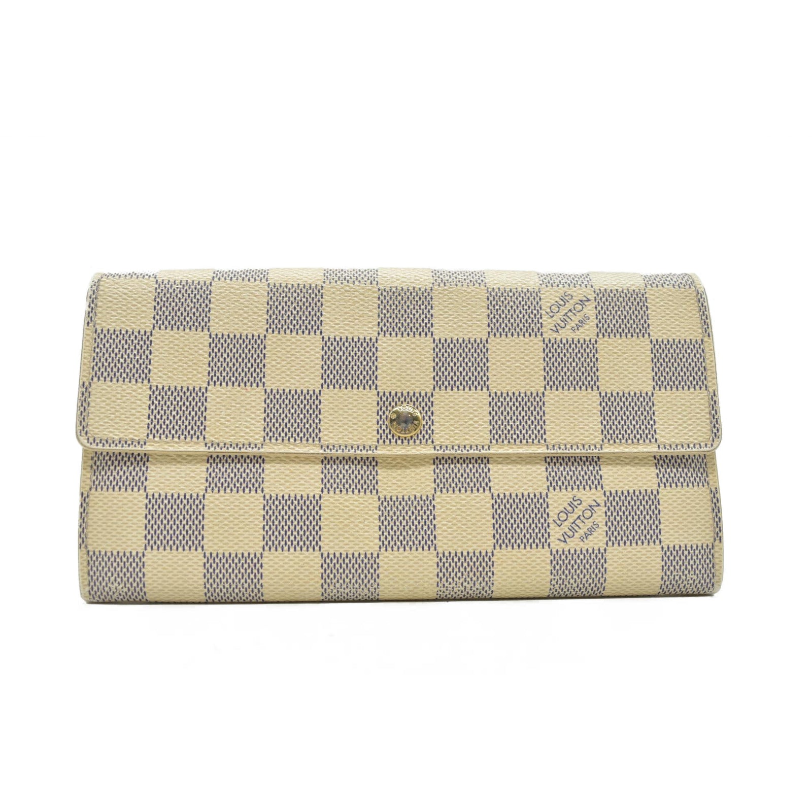 $775 2013 Louis Vuitton Damier Azur Sarah Wallet CONSIGNMENT CA1113