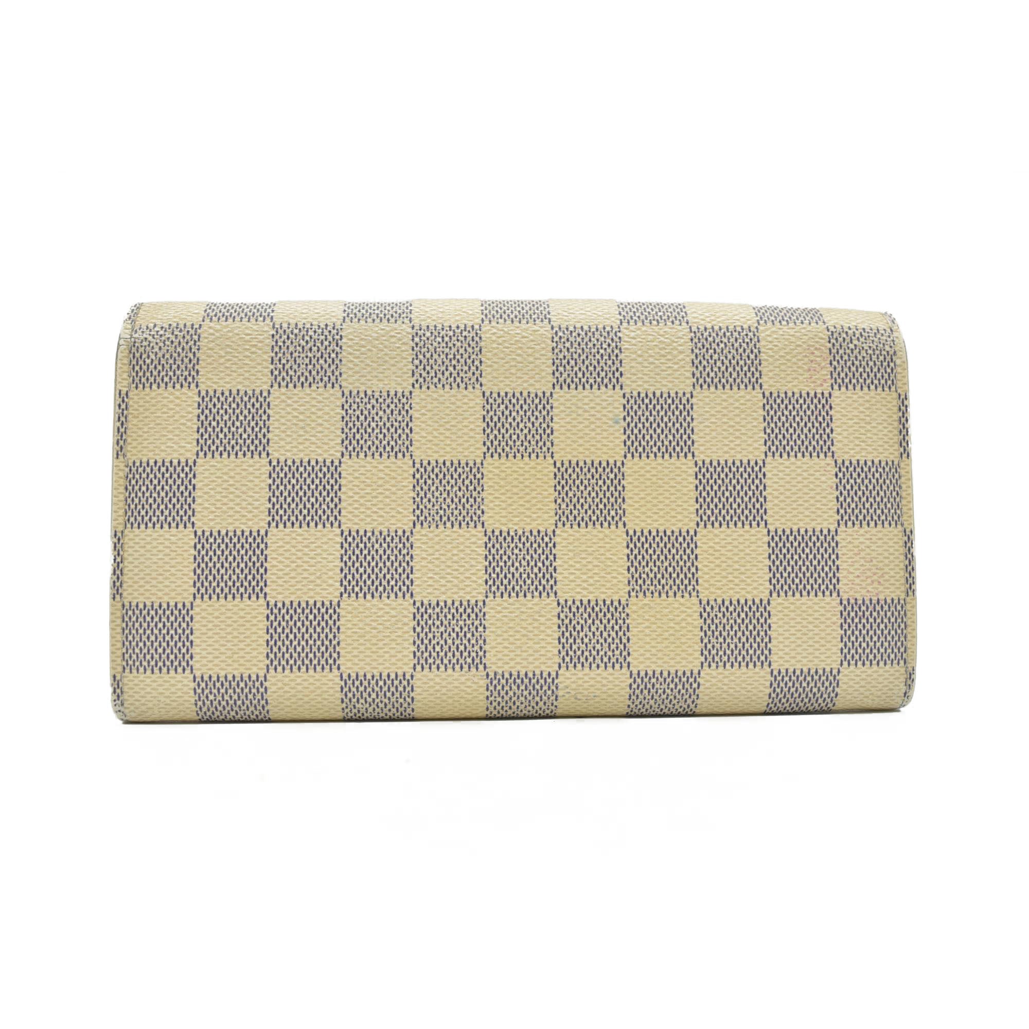$670 Louis Vuitton Damier Azur Sarah Wallet CONSIGNMENT