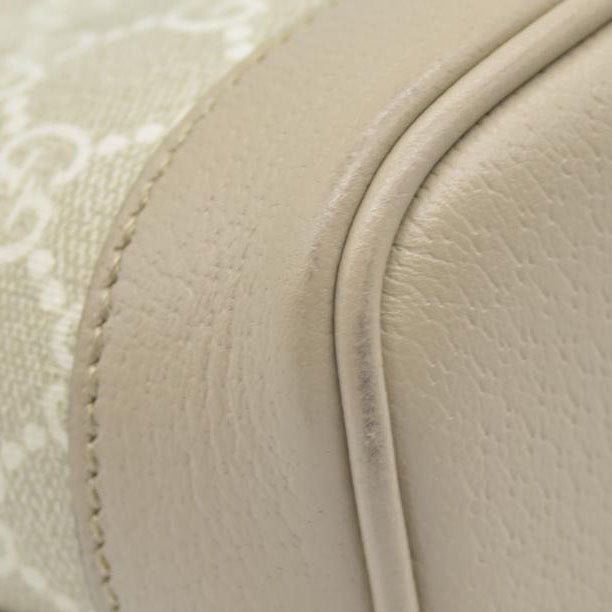 Gucci GG Supreme Monogram Textured Dollar Calfskin Mini Ophidia Shoulder Tote Bag Bag Beige Mystic White Oatmeal