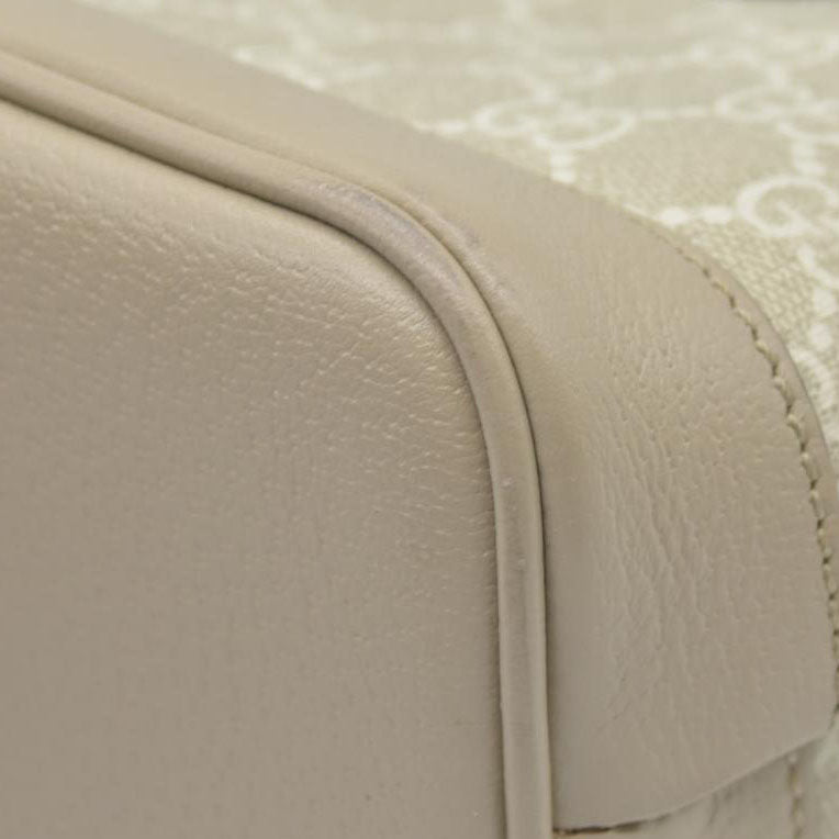 Gucci GG Supreme Monogram Textured Dollar Calfskin Mini Ophidia Shoulder Tote Bag Bag Beige Mystic White Oatmeal