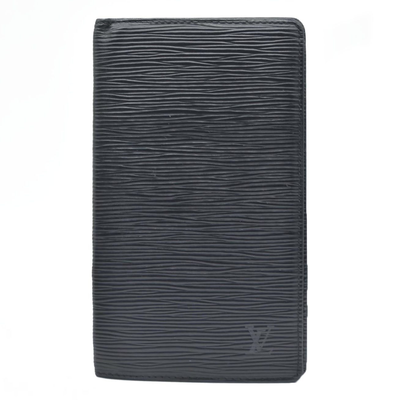 AUCTION $545 Louis Vuitton Epi Porte Chequier Credit Leather Long Wallet Black CA0042