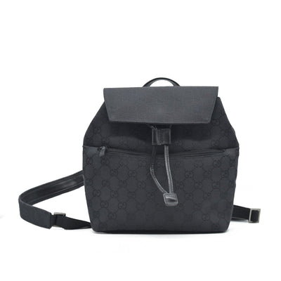 $1500 GUCCI GG Backpack  Black Jacquard Leather
