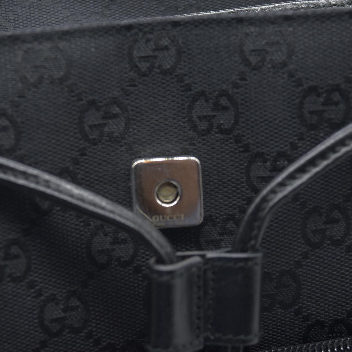 $1500 GUCCI GG Backpack  Black Jacquard Leather
