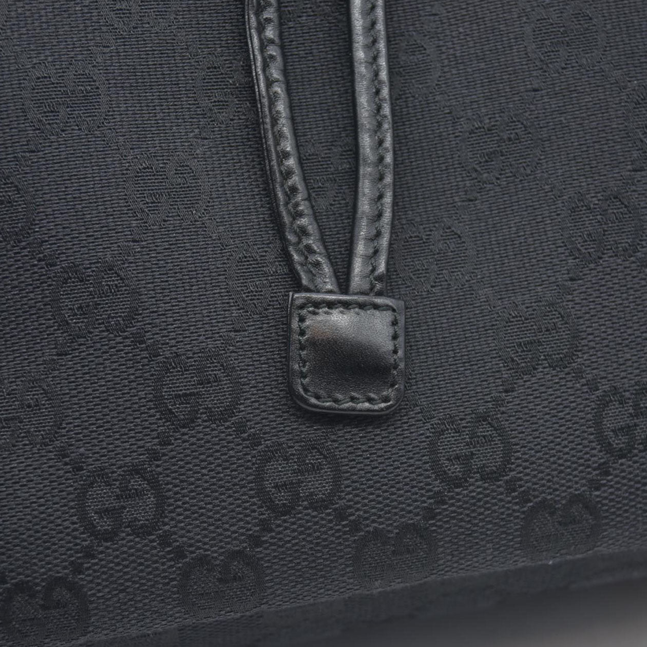 $1500 GUCCI GG Backpack  Black Jacquard Leather