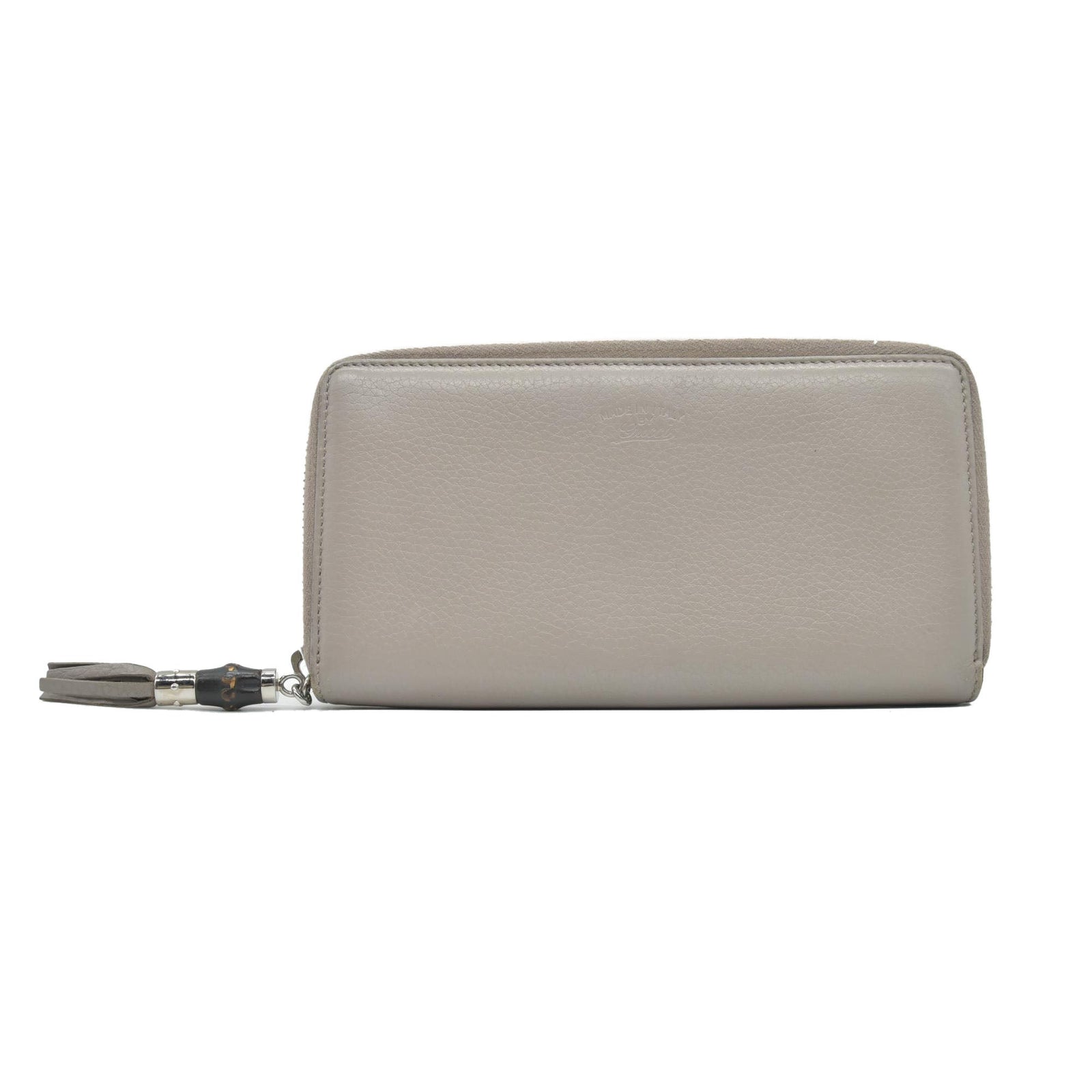 $660 Gucci Bamboo Tassel Continental Bamboo Accent Continental Wallet CONSIGNMENT