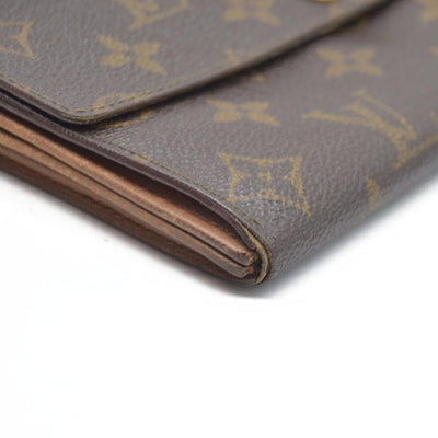 $720 Louis Vuitton Monogram Portefeiulle Sarah Long Bifold Wallet Brown