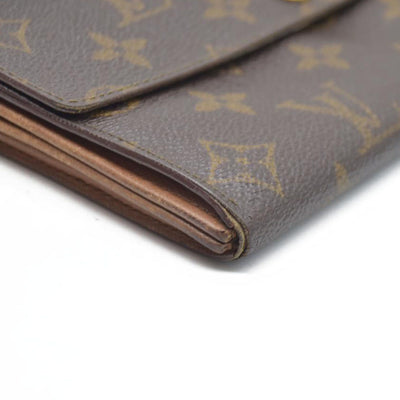 AUCTION $720 Louis Vuitton Monogram Portefeiulle Sarah Long Bifold Wallet Brown CA0934
