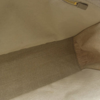 $2000 SAINT LAURENT Linen Calfskin Small Rive Gauche Tote Beige Sea Salt