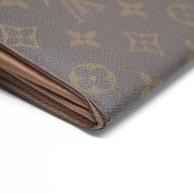 AUCTION $720 Louis Vuitton Monogram Portefeiulle Sarah Long Bifold Wallet Brown CA0934