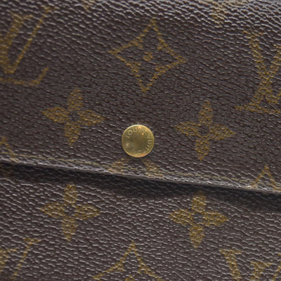 AUCTION $720 Louis Vuitton Monogram Portefeiulle Sarah Long Bifold Wallet Brown CA0934