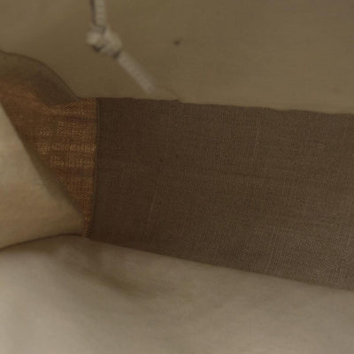 $2000 SAINT LAURENT Linen Calfskin Small Rive Gauche Tote Beige Sea Salt