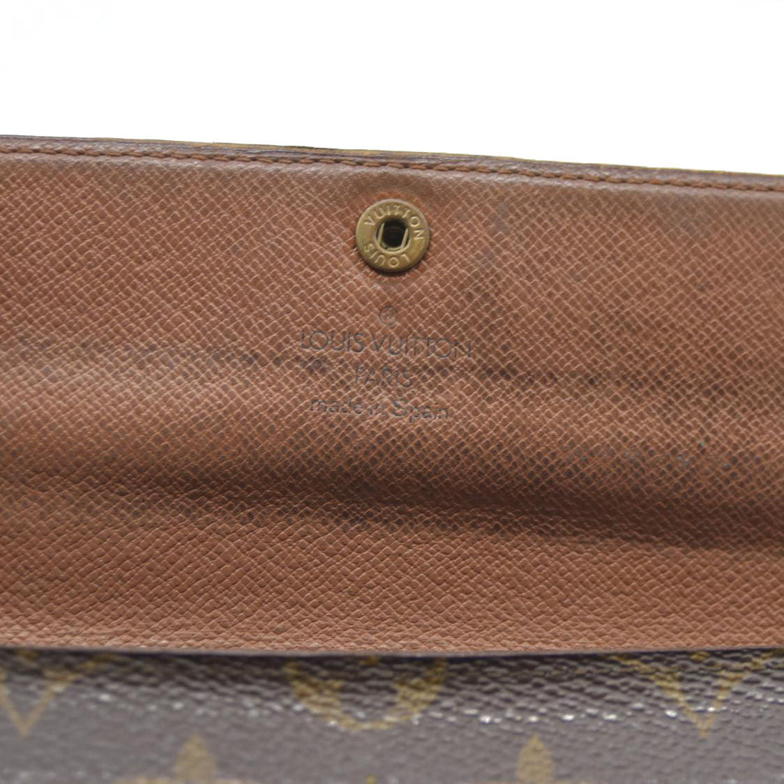 $720 Louis Vuitton Monogram Portefeiulle Sarah Long Bifold Wallet Brown