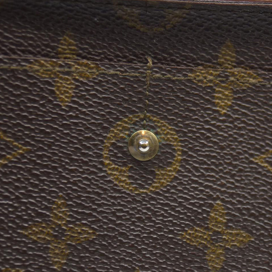 $720 Louis Vuitton Monogram Portefeiulle Sarah Long Bifold Wallet Brown