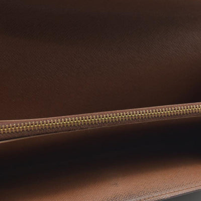 AUCTION $720 Louis Vuitton Monogram Portefeiulle Sarah Long Bifold Wallet Brown CA0934