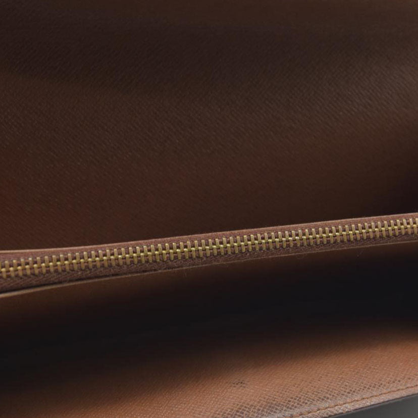 $720 Louis Vuitton Monogram Portefeiulle Sarah Long Bifold Wallet Brown