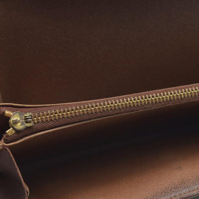 $720 Louis Vuitton Monogram Portefeiulle Sarah Long Bifold Wallet Brown