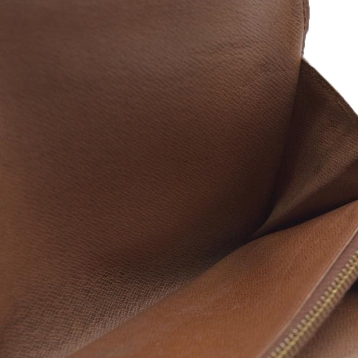 AUCTION $720 Louis Vuitton Monogram Portefeiulle Sarah Long Bifold Wallet Brown CA0934