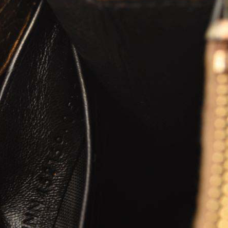 Saint Laurent Metallic Crackled Calfskin Kate Monogram Tassel Chain Wallet Gold