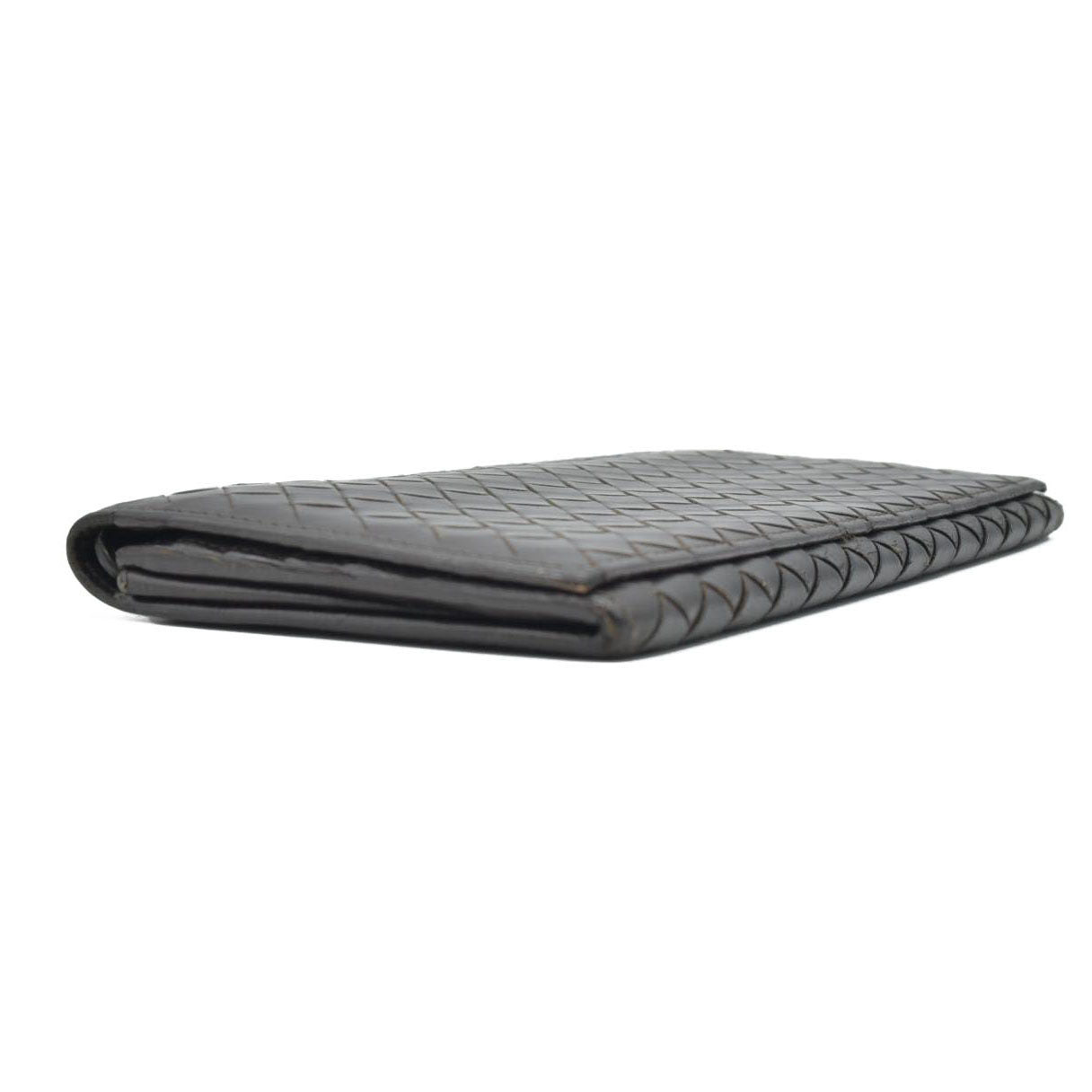 Bottega Veneta Intrecciato Brown Bifold Long Wallet CONSIGNMENT