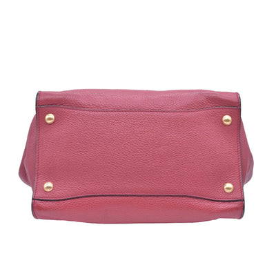 $1595 Prada Vitello Daino Leather Sound Red CONSIGNMENT