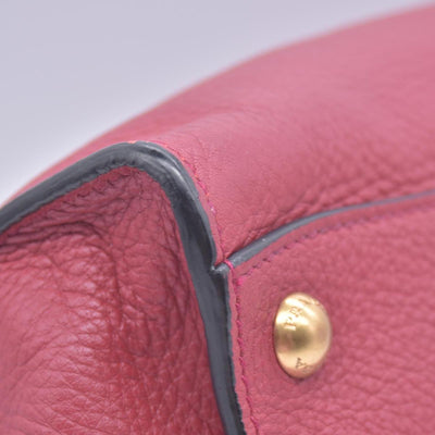 $1595 Prada Vitello Daino Leather Sound Red CONSIGNMENT