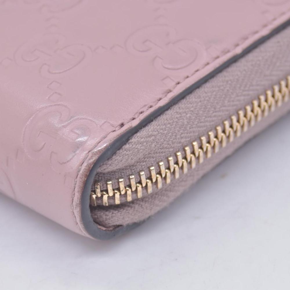 $730 Gucci Guccissima Bow Zip Around Wallet CONSIGNMENT 10021229