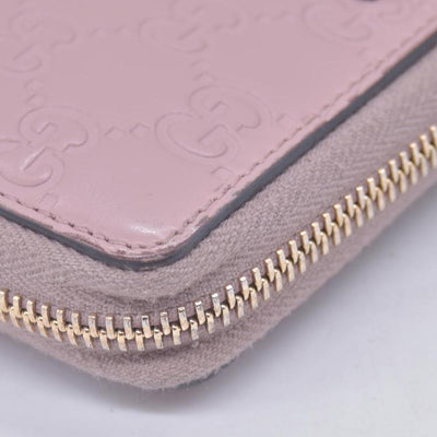 $730 Gucci Guccissima Bow Zip Around Wallet CONSIGNMENT 10021229